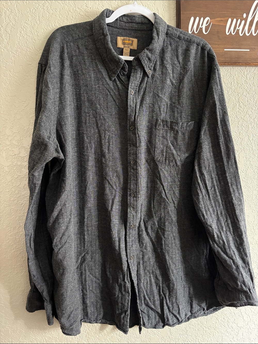 The Foundry Supply Co. Charcoal Button-Down Shirt Jacket